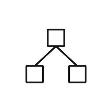 Tree Chart Icon Ideal for Hierarchical Data Visualization 스톡 일러스트