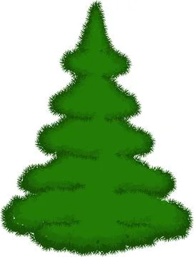 Tree. Christmas tree on a white background. Stock Illustration