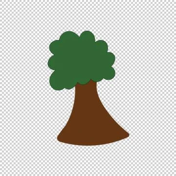 Tree Clipart (Transparent Background) Illustrazione stock