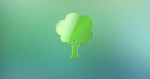 Tree Color 3d Icon Stock Footage 67953433
