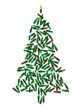 Tree of colored lights Stock Illustration