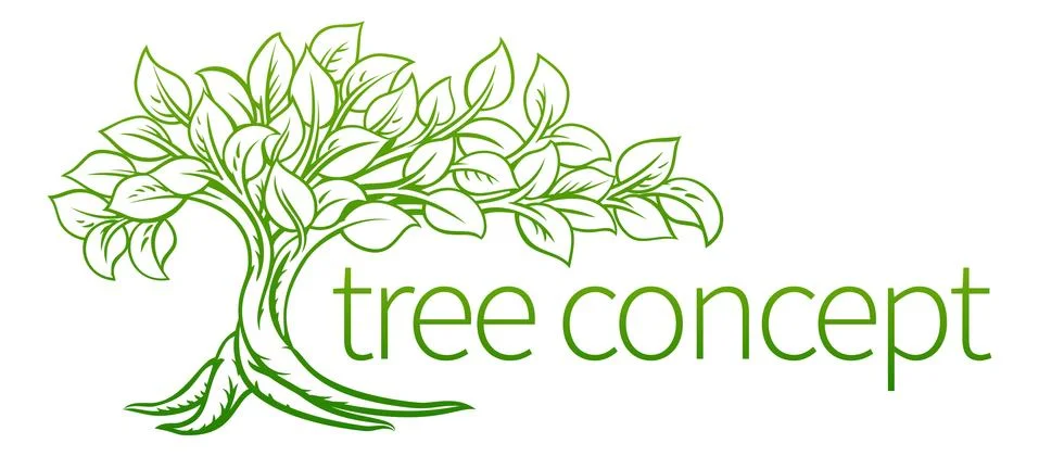 Tree Concept Icon Illustrazione stock