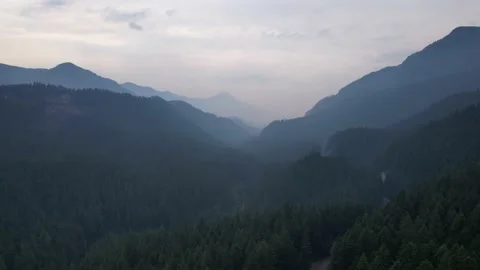 Tree Covered Mountains in Oregon Video stock 216002507