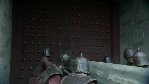 The tree crashed the gate Stock Footage 235277286