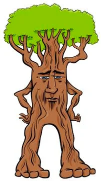 Tree creature fantasy character Stock Illustration