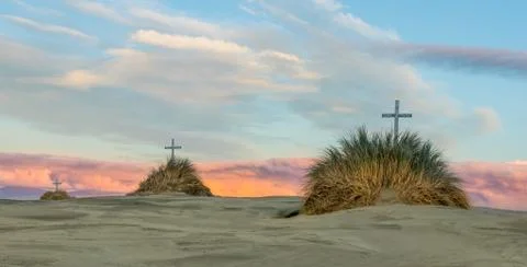 Tree Cross Sand Dnues Foto stock