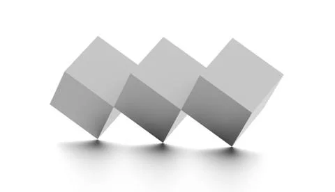 Tree cubes business concept rendered on white background Stock Illustration