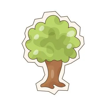 Tree cutout Ilustração Stock