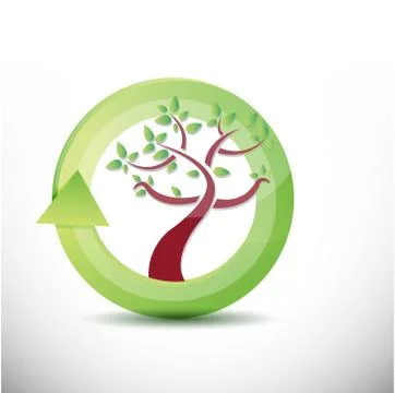 Tree cycle illustration design Stock Illustration