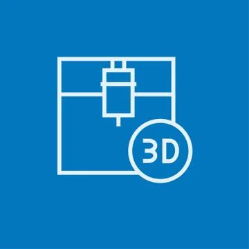 Tree D printing line icon イラスト素材