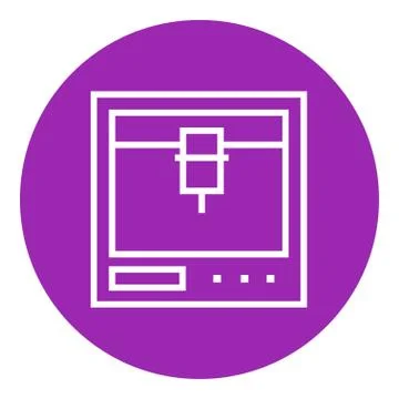 Tree D printing line icon イラスト素材
