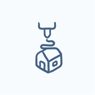 Tree D printing sketch icon 스톡 일러스트