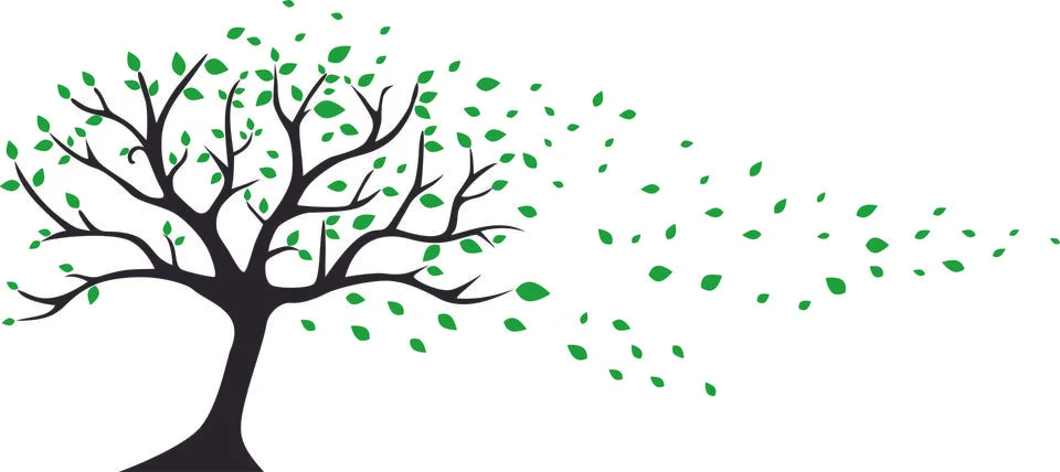 Tree Decal wall sricker Stock Illustration