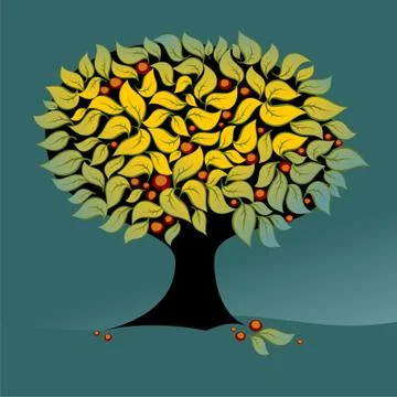 Tree decorative Stock Illustration