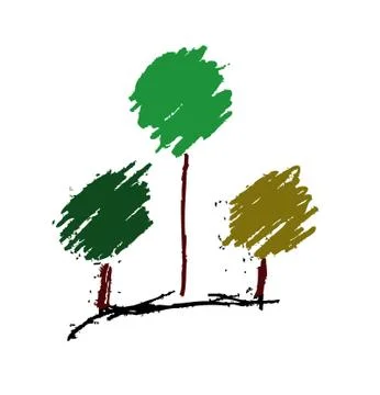 Tree design elements Illustrazione stock