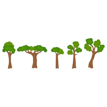 Tree design elements Stock Illustration