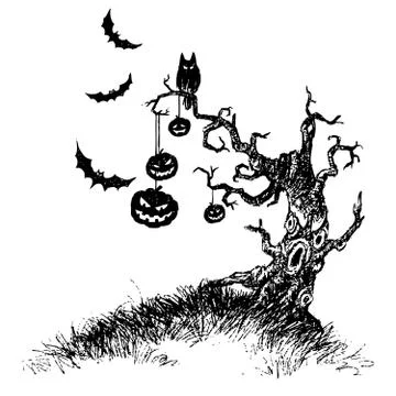 Tree of devil Stock Illustration