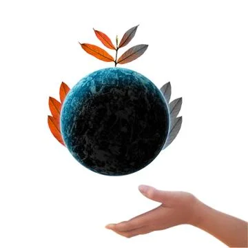 Tree on the  earth  of environmental Stock Illustration