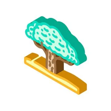 Tree eco conscious isometric icon vector illustration Stock Illustration