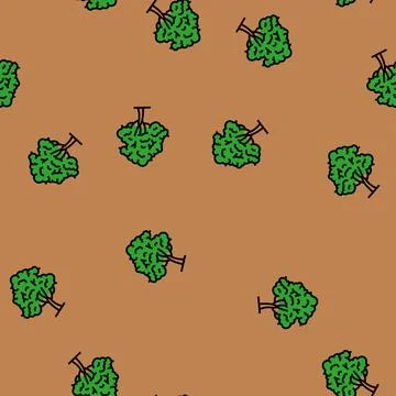 Tree eco conscious vector seamless pattern Illustrazione stock
