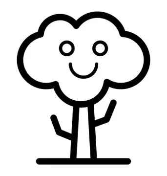 A Tree Emoji Stock Illustration