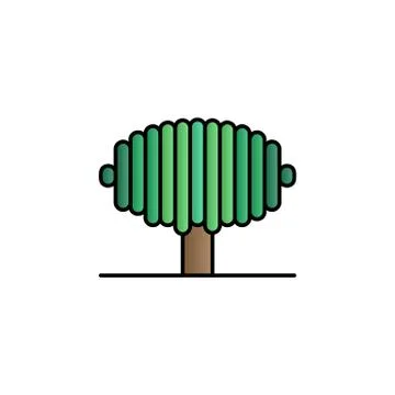 Tree, eucalyptus color gradient vector icon Stock Illustration