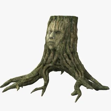 Tree Face Relief 3D Model
