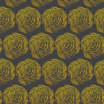 Tree Fell Seamless Pattern Stock Illustration