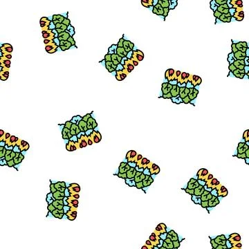 Tree fire vector seamless pattern Illustrazione stock