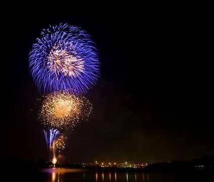 Tree fireworks Stock Photos