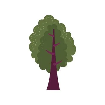 Tree Flat Design Element 스톡 일러스트