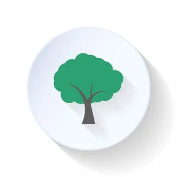 Tree flat icon Stock Illustration
