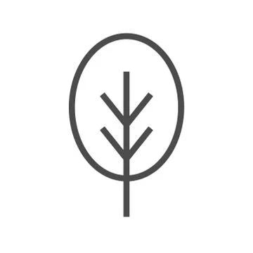 Tree flat icon. Single high quality outline symbol of spring for web design or Stock Illustration
