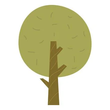 Tree flat icon, vector illustration. colored tree vector illustration Stock Illustration