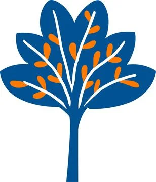 Tree flat style isolate on background 스톡 일러스트
