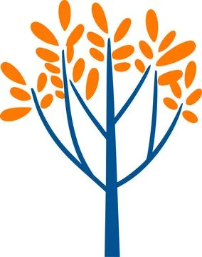 Tree flat style isolate on background 스톡 일러스트