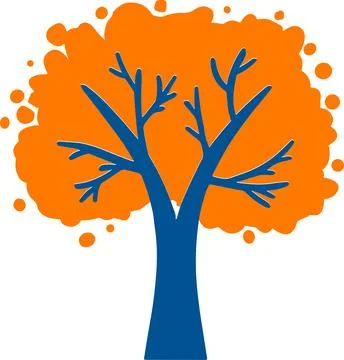 Tree flat style isolate on background 스톡 일러스트
