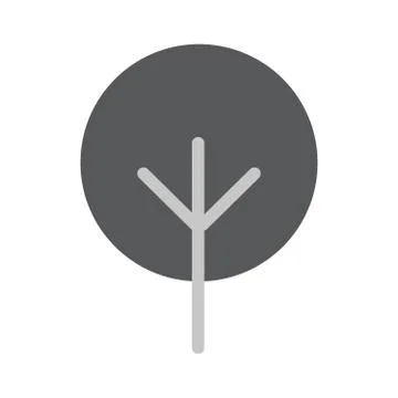 Tree Flat Vector Icon Stock Illustration