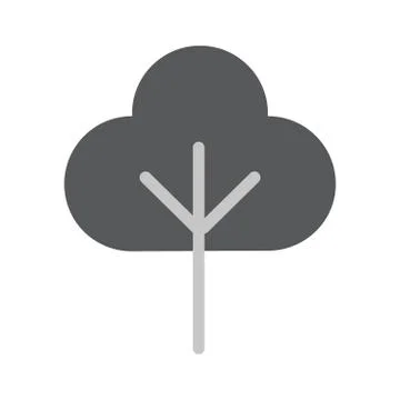 Tree Flat Vector Icon Stock Illustration
