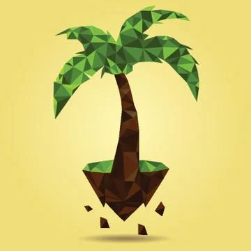 Tree On Floating Island Stock Illustration