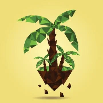 Tree On Floating Island Stock Illustration