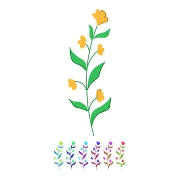 Tree flower branch vector cartoon graphic 스톡 일러스트