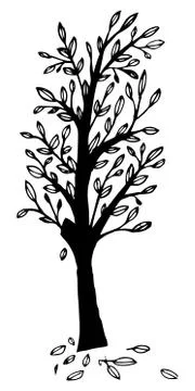Tree with foliage icon. Stock Illustration