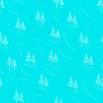 Tree forest blue Stock Illustration