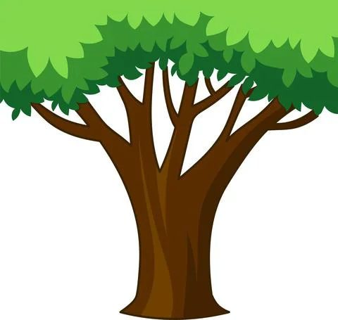 Tree frame isolated Stock Illustration