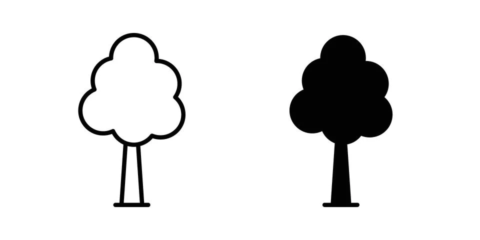 Tree free icon vector editable eps10 Stock-Illustration
