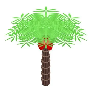 Tree fruit icon isometric vector. Oil food Stock Illustration