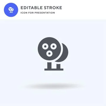 Tree Fruit icon vector, filled flat sign, solid pictogram isolated on white 库存插图