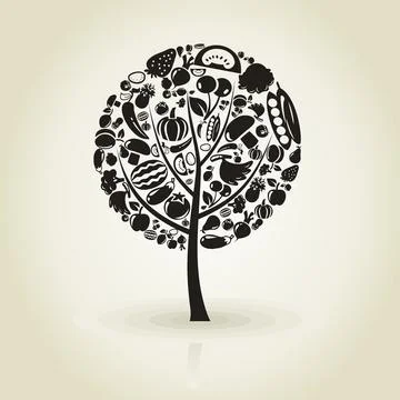 Tree fruit Stock Illustration