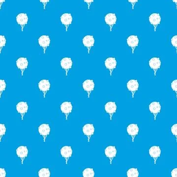 Tree with fruits pattern seamless blue Illustrazione stock